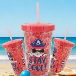 tylos Cute Plastic Travel Sipper Frosty Ice Mug Double Wall image 2