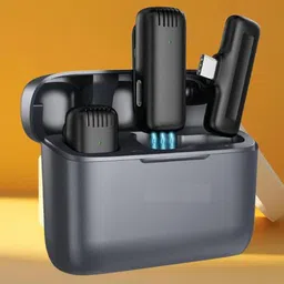 mobone J13 Dual Channel Wireless Lapel Microphone with Noise Reduction & Charging Case, Microphone-picture-21