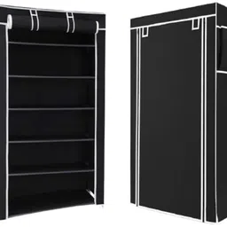 kolica A6 Black PVC Collapsible Wardrobe image 1