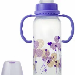 Baby Feeding Bottle Leak Proof Anti Spill Bottle Dust Free Cover - 240 ml-image-6