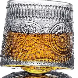 (Pack of 4) Whiskey Glasses,Rotatable Decompression , New Fashioned Whiskey Glasses,bar Whiskey Glasses, Perfect Idea for Scotch Lovers, Glasses for Scotch, Rum Glasses Pack of 4 (200 ML) Glass Whisky Glass-image-58