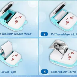 Filsfa Thermal Printer, Inkless Printing, USB Rechargeable, StickerPrinter Flexy image 5