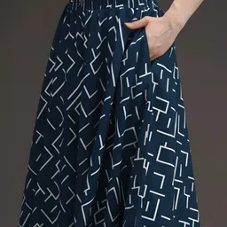 growmore creation Women Flared Dark Green Viscose Rayon Trousers image 5