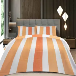 threads Multicolor Geometric 400 TC Cotton Queen Bedsheet image 1
