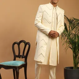 VASTRAMAY Embroidered, Embellished Sherwani image 2