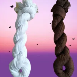 roundx Lycra Blend Self Design Brown, White Women Dupatta-picture-24