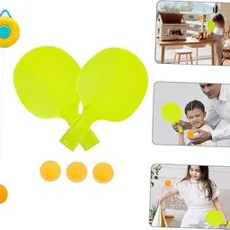 countrylink Hook Hanging Table Tennis Trainer Set – 2 Rackets, 3 Balls & Adjustable Height image 5