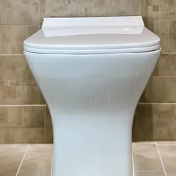 joyo cera META Floor Mount Western Toilet /European Commode OUTLET Is From Floor S TRAP With Soft Close Seat Cover 56 X 39 X 37 cm (White Glossy Finish) for Bathrooms Western Commode image 2