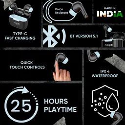 nope Nuclear A1 TWS Buds Bluetooth Headset image 3