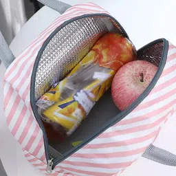 rossella Travel Insulated Tiffin Hand Lunch Bag with Aluminum Foil Inner Cover Reusable Waterproof Lunch Bag image 4