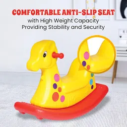 playgro Giraffe Ride-On Toy for Kids | Toddler Baby Rocker Toys Scooter Non Battery Operated Ride On image 5