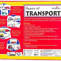 creatives Means of Transport Educational Learning Game Vehicles on Land Transport Ages 4+ image 3