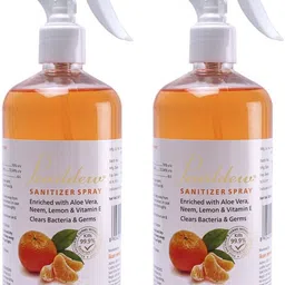 pearldew Sanitizer Spray (Orange) | Aloe & Neem | Paraben Free 500 ml Hand Sanitizer-picture-14