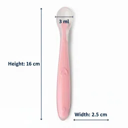 cuddlino Baby Silicone Feeding Spoon | Soft Spoon for Newborns Silicon Pink - Silicon image 4