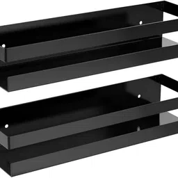 structa Wall-Mounted Metal Multi-Purpose Floating Spice Rack and Bathroom Organiser Steel Wall Shelf-picture-23