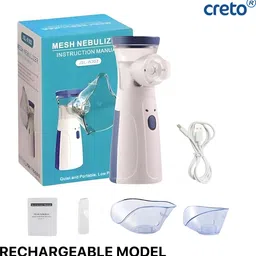 CRETO Mesh Nebulizer Rechargeable for Kids & Adults (Built-in Battery) Nebulizer-picture-41
