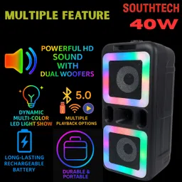 SOUTHTECH ST-04NMR Portable Bluetooth Speaker Home, Parties & Travel , 40 W Bluetooth Party Speaker image 3