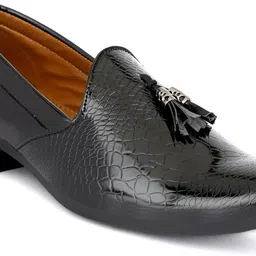 aspido Stylish Good Looking Casual Shoes Loafers For Men (Black) Mojaris For Men image 1