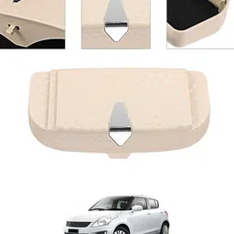 ayw Universal Multiuse Beige New Style Sunglass Holder For Car-257 White Car Sunglass Clip Holder image 1