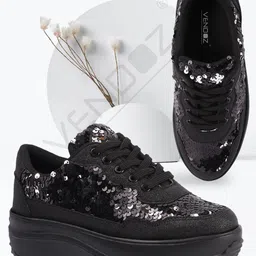 GLITTERY PARTY AND CASUAL WEAR Sneakers For Women-image-21