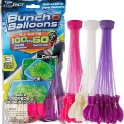 Solid Holi Water Baloons For Kids ,Three Bunch (111 Baloons) Magic Baloons Magic Balloon-image-0