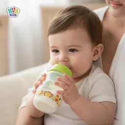nvskids BPA Free Baby Milk Bottle with Anti-Colic Vent Nipple - Infant Feeder, - 180 ml image 3