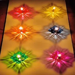 esp 3D Reflection Designer Reusable Multi Shape Transparent Oil Diya Candle-picture-12