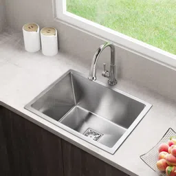 messina 18" X 16" X 10" HANDMADE KITCHEN SINK SINGLE BOWL SOUND PROOF Sound Proof 18" X 16" X 10" Handmade Kitchen Sink Single Bowl Silver Vessel Sink-picture-36