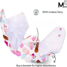 momsarc Ultra-Thin 4-Layer Printed Cotton Cloth Nappy+5 Insert Pads for Babies, 5 pcs image 5
