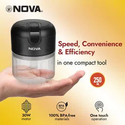nova by nova Quicko Rechargeable Mini Electric Vegetable & Fruit Chopper image 3