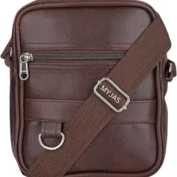 myjas Brown Men Sling Bag pure lite Leather Crossbody Bag,Side Bag Men,Passport Sling-picture-10