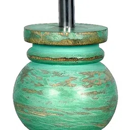 decor city Mid Century Table Lamp for Living Room Linen Shade Bedside Lamps Mint Green Table Lamp image 4