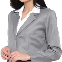 blue ronin Women Solid Single Breasted Casual Blazer-picture-25