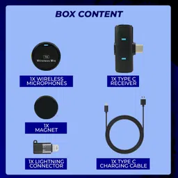 wrader Round Wireless Mic Noise Cancellation for iPhone & Type C Mobile Recording Microphone image 5