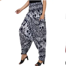 Printed Rayon Women Harem Pants-image-49