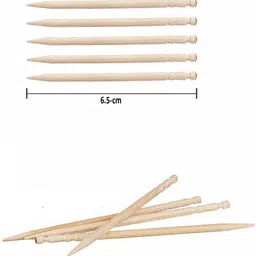 cezliar Simple Wooden Toothpicks with Dispenser Box = 300 Pcs Bamboo Sticks image 3