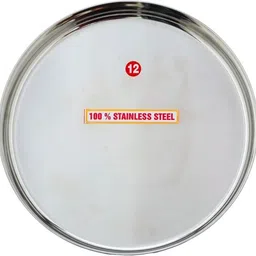 utenshine Stainless Steel Round Khumcha Dinner Plate Mirror Finish Thali For Kitchen Dinner Plate-picture-23