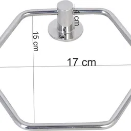 kanjal High Grade Stainless Steel Towel Ring Napkin Stand Towel Holder Napkin Ring Towel stand Cloth Hanger Modern Bathroom Accessories (Chrome Finish, Anti Rust) 8 inch 1 Bar Towel Rod image 2