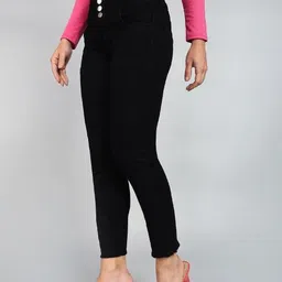 1daystreet Women Skinny High Rise Black Jeans-picture-32