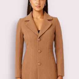 troo blue Women Solid Double Breasted Casual Blazer-picture-29