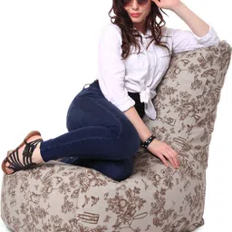 txor XXL Classic Cotton Canvas Abstract Printed Bean Bag Chair With Bean Filling image 5