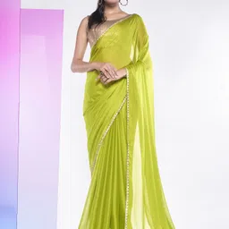 kalista Dyed, Embellished Bollywood Georgette Saree-picture-27