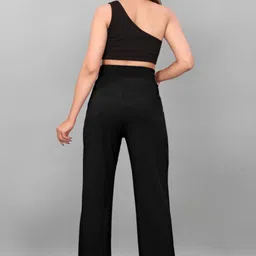 goal Women Comfort Fit Black Lycra Blend Trousers image 2