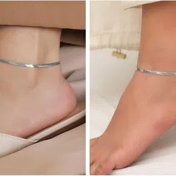 rv jewels Anti Tarnish Stainless Steel Snack Chain Anklet for woman Stainless Steel Anklet Stainless Steel Anklet image 5