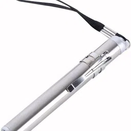 casto Switch Control Moon Light Pocket Laser Torch with CREE Led Torch, PEN SHAPE (Silver : Rechargeable) Torch-picture-16