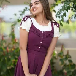 rajoriya Women Purple Dungaree image 1