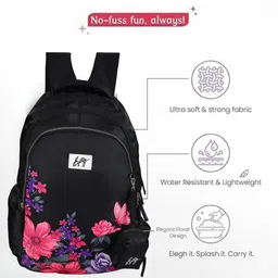 emilly Large 36 L Laptop Backpack Tulip School Bag 36L Black in Color School Bag image 5