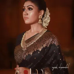 kanjiqueen Woven, Self Design Banarasi Silk Blend, Pure Silk Saree image 2