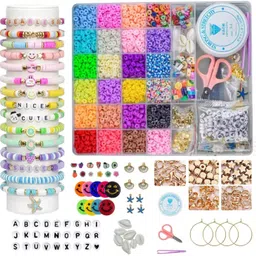 bisnie 6000 Pcs Clay Beads Bracelet Making Kit with Kodi Shell, Charms-picture-21