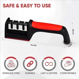 kiyansh enterprise 3 Stage Sharpening Tool for Ceramic Knife Sharpening Steel image 3